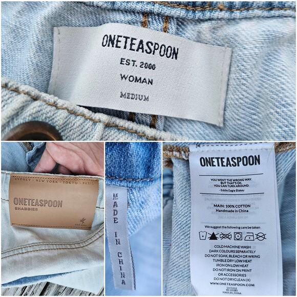 Boyfriend Joggers One Teaspoon Shabbies Jeans Size Med Light Wash Cotton Denim - Picture 6 of 14